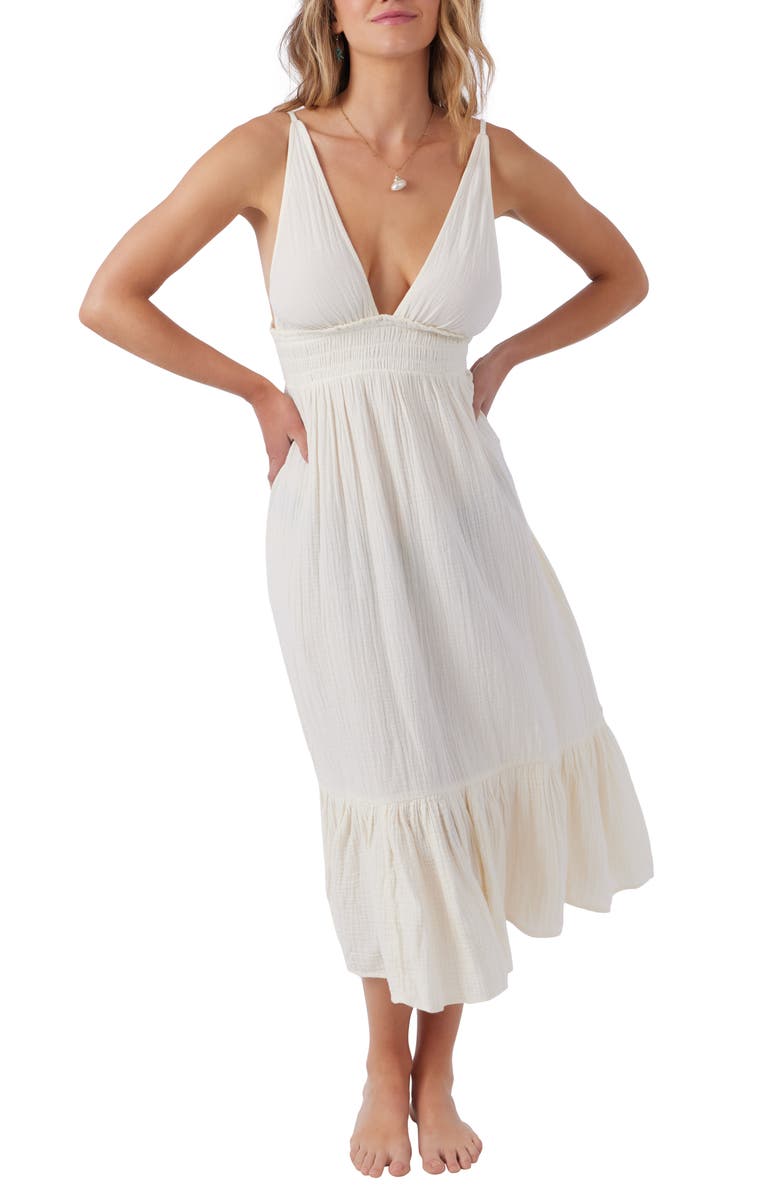 O'Neill Margeaux Smocked Cotton Gauze Sundress, Main, color, 