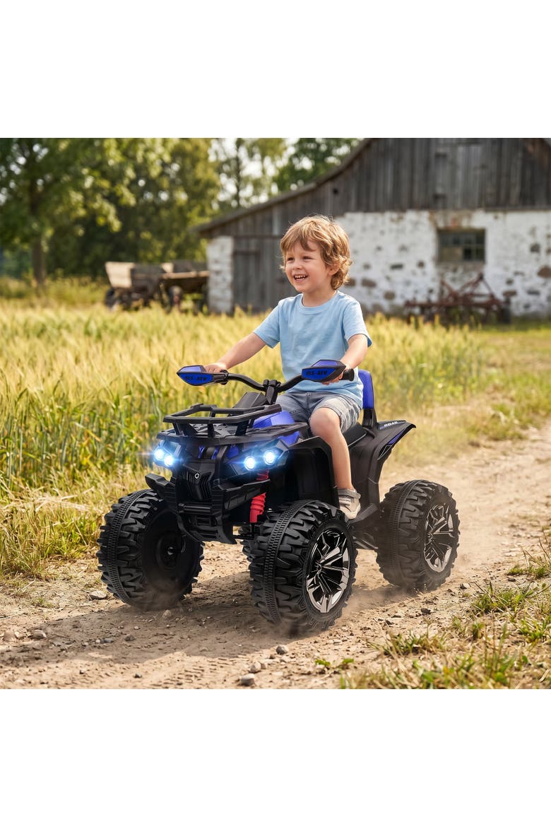 Kids Electric ATV, 12V, 4-Wheel, Music, Headlights, Alternate, color, Blue