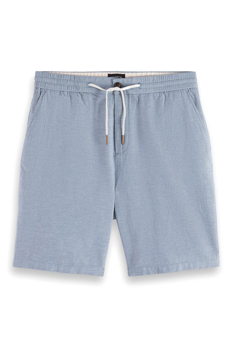 Cotton & Linen Chino Shorts, Alternate, color, INFINITY
