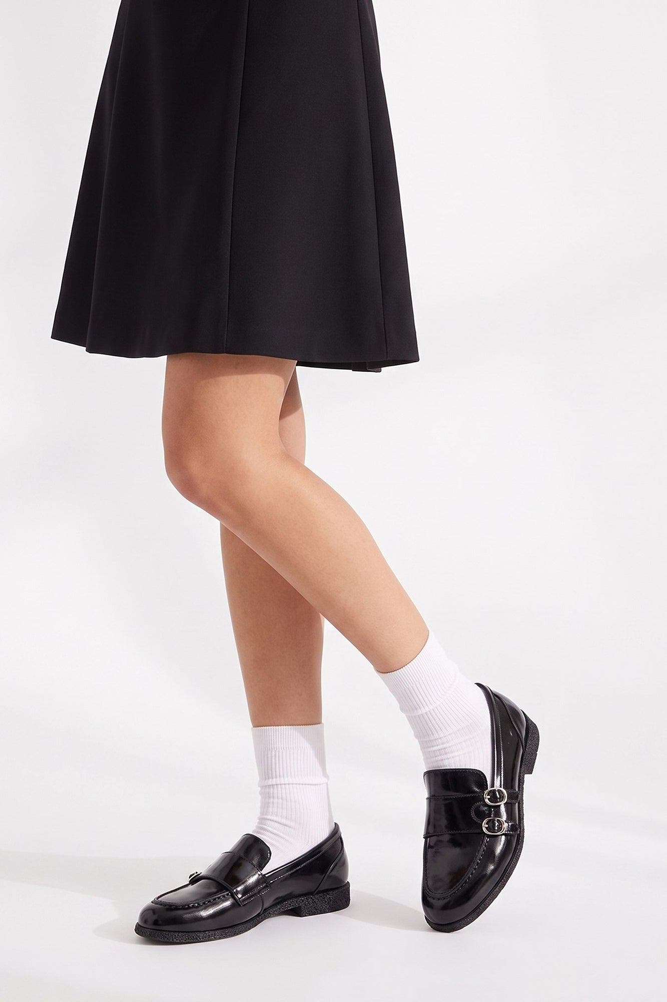 Daly Leather Buckle Loafer, Alternate, color, Black Patent