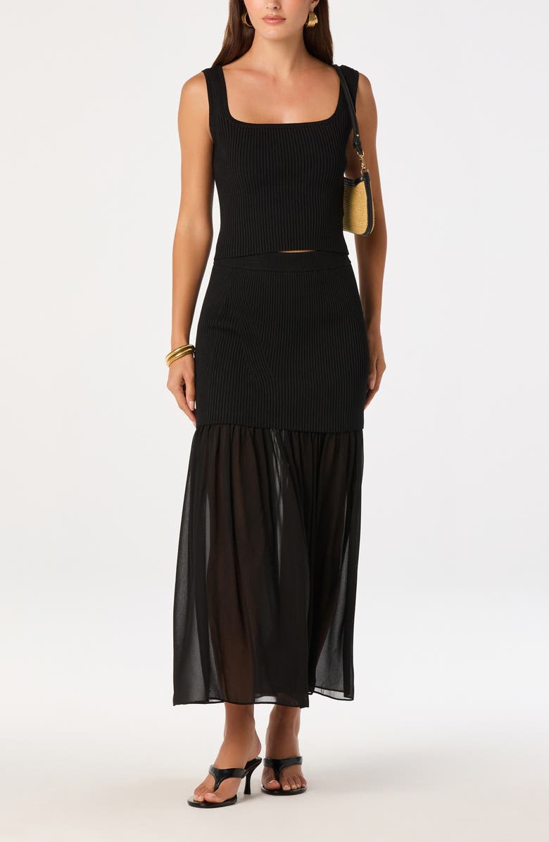 ASTR the Label Halie Rib Crop Tank, Alternate, color, Black