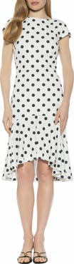 Alexia Admor Renata Cap Sleeve Handkerchief Hem Knit Dress