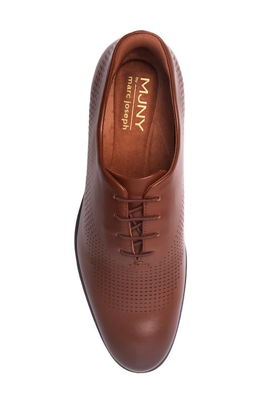East Road Hands-Free Slip On Technology Perforated Dress Oxfords, Alternate, color, Cognac Napa Leather