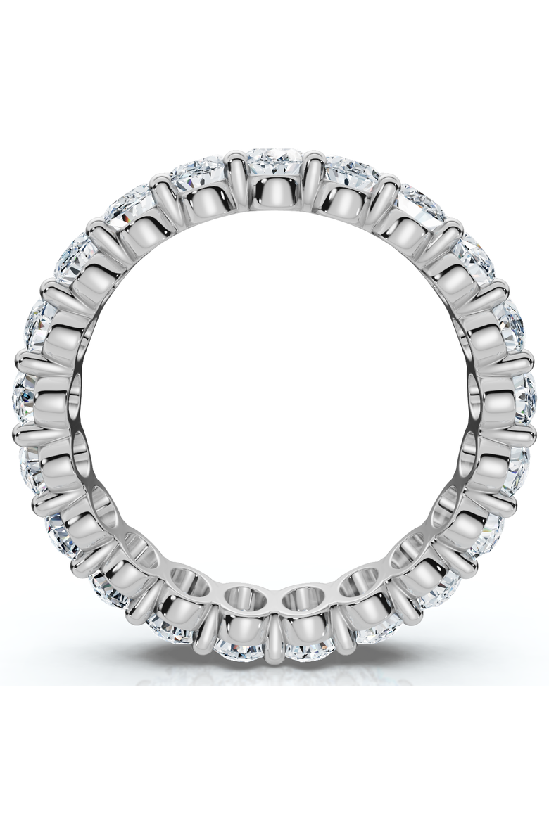3Ct Oval Diamond Eternity Wedding Ring 14k Gold Lab Grown, Alternate, color, 14k White Gold