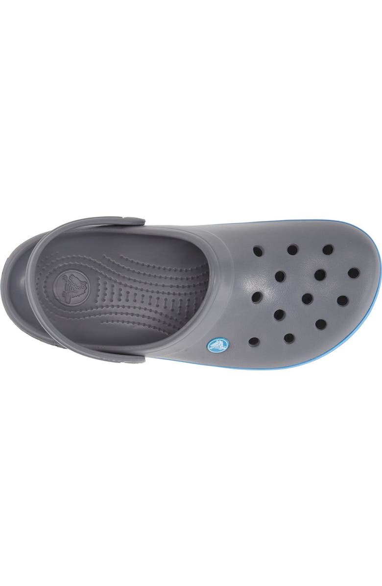 CROCS 'Crocband' Clog, Alternate, color, Charcoal/ Ocean