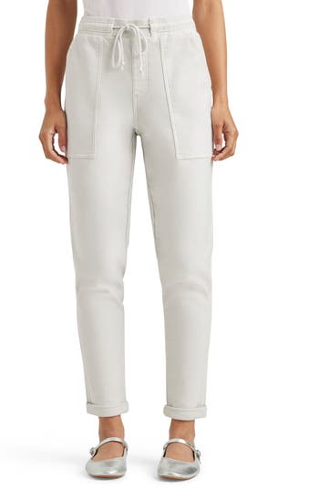 Splendid Carly Cotton Blend Drawstring Pants In White