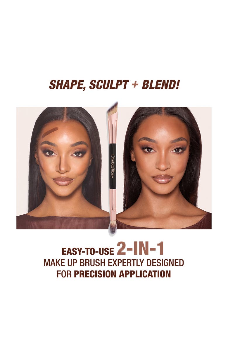 Charlotte Tilbury Super Nudes Shapewear Dual-Ended Face Brush, Alternate, color,