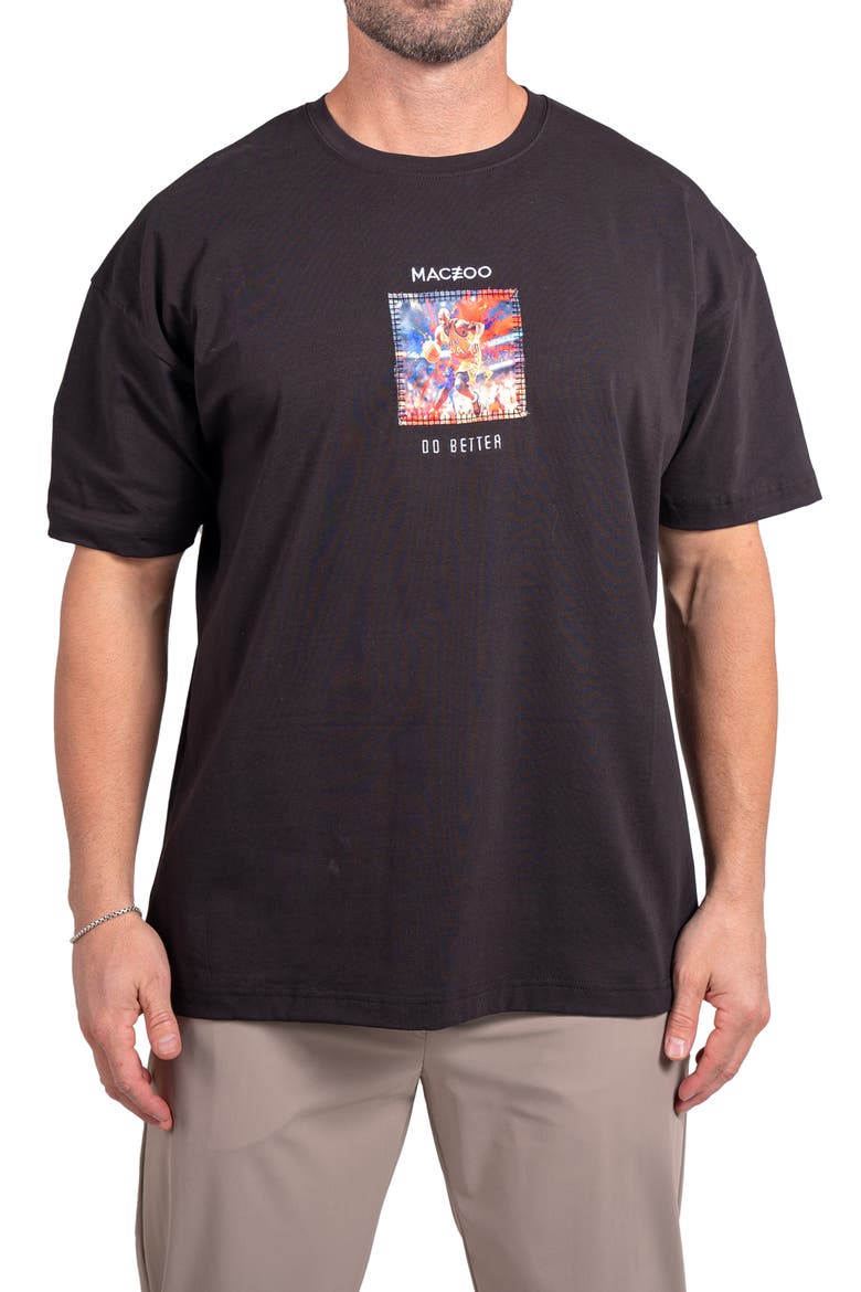 Ascension R.I.P. Appliqué Cotton Graphic T-Shirt, Main, color, BLACK