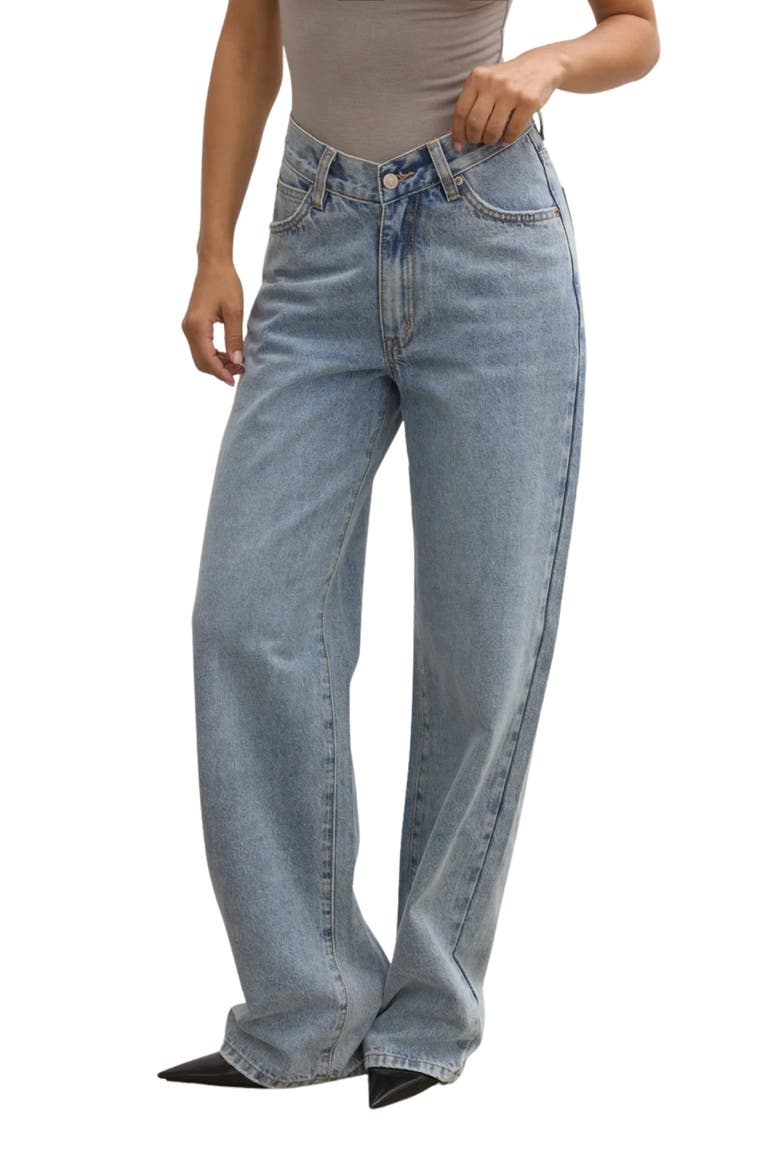 Vera High Waist Straight Leg Jeans, Alternate, color, ATLANTA