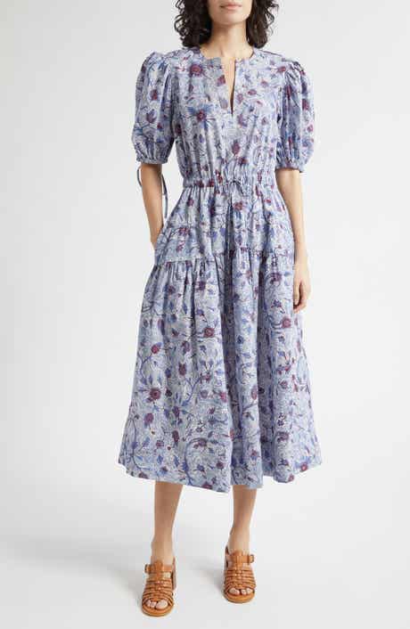 Adriana Floral Print Midi Dress
