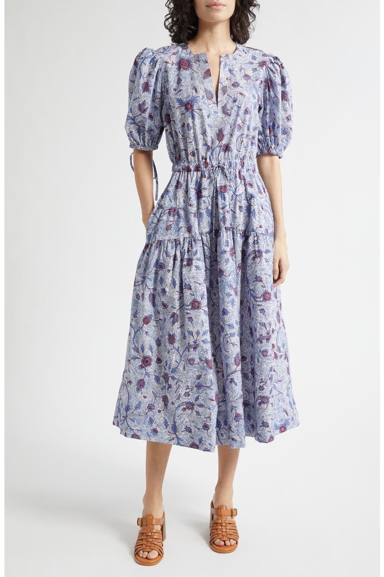 adriana midi dress Adriana Tie-Front Midi Dress Macaw Print XL