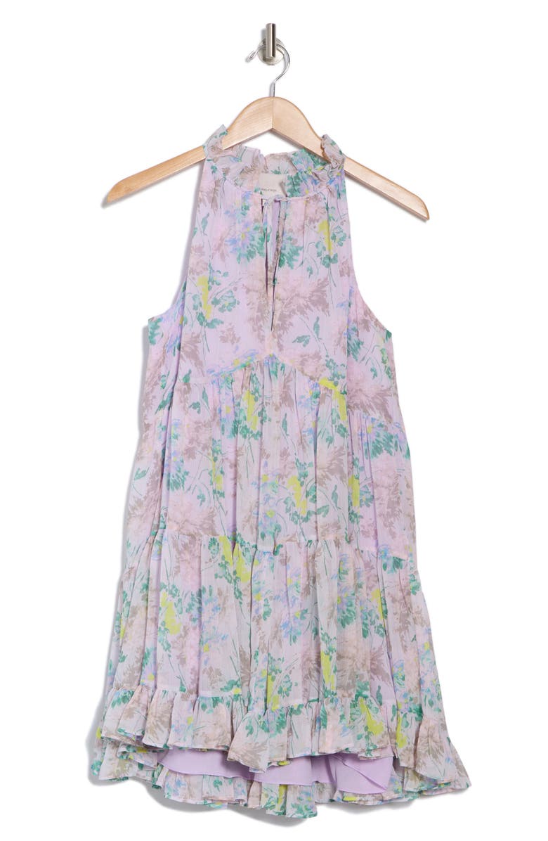 Cinq à Sept Washed Floral Print Minidress, Alternate, color,