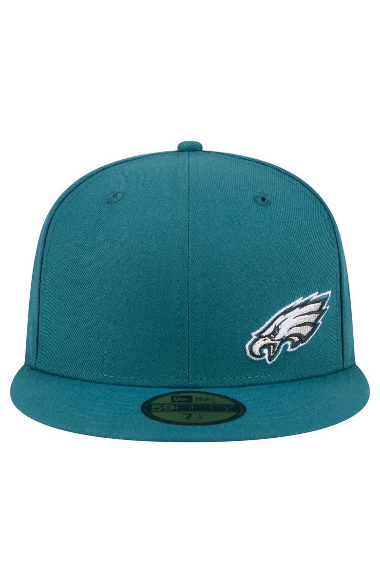 New Era Men's New Era Midnight Green Philadelphia Eagles Flawless 59FIFTY Fitted Hat, Alternate, color, Green