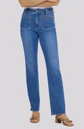 NYDJ Marilyn Welt Pocket High Waist Straight Leg Jeans