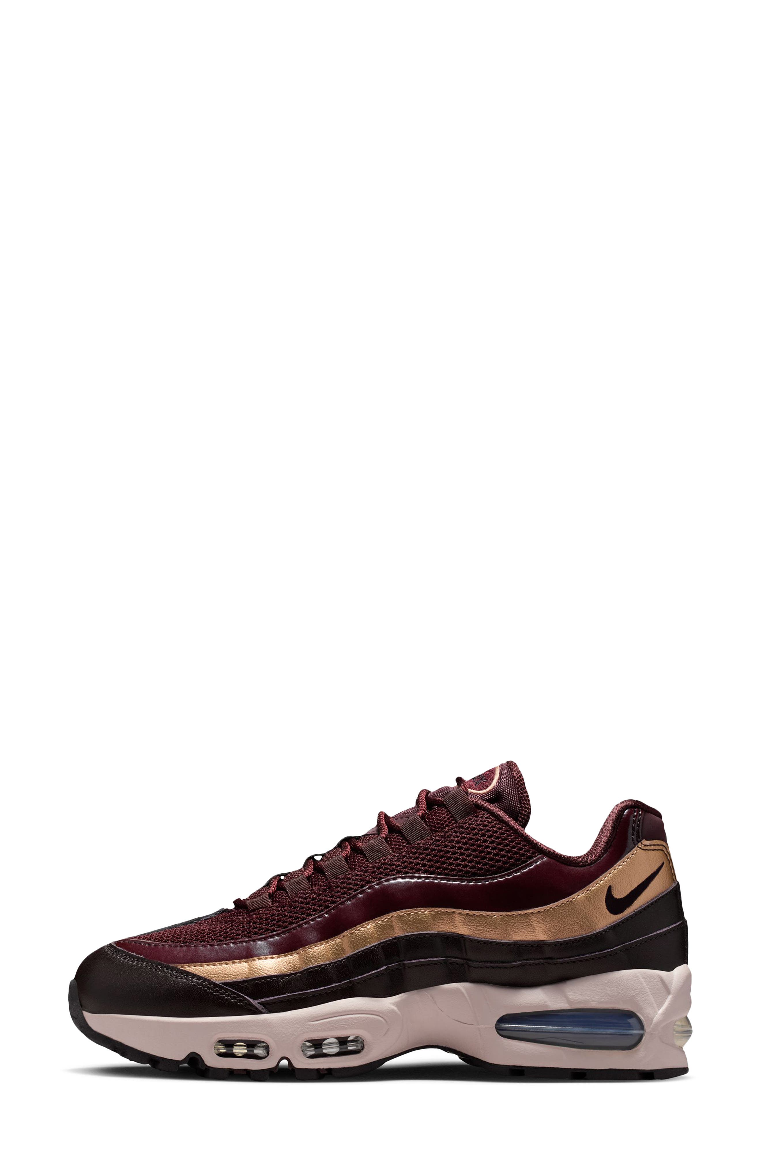Nike Air Max 95 SE Sneaker, Alternate, color, Burgundy Crush/ Red Bronze