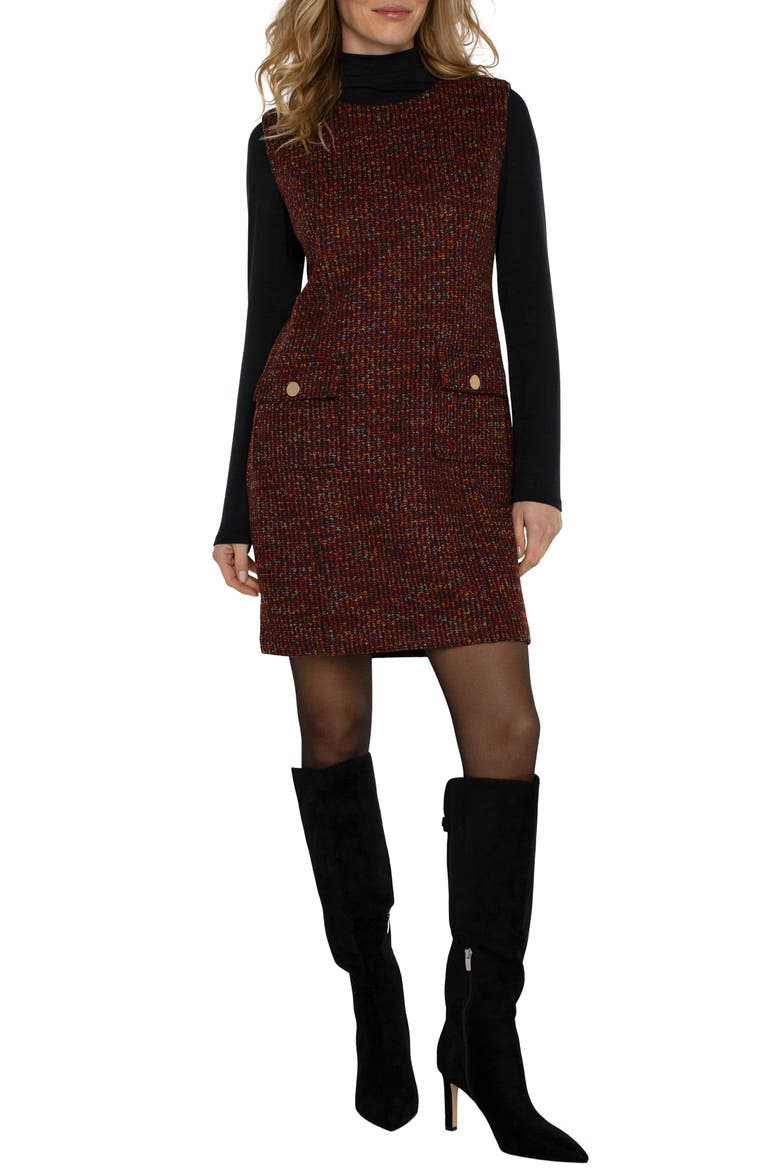 Sleeveless Sweater Dress, Main, color, BORDEAUX MULTI