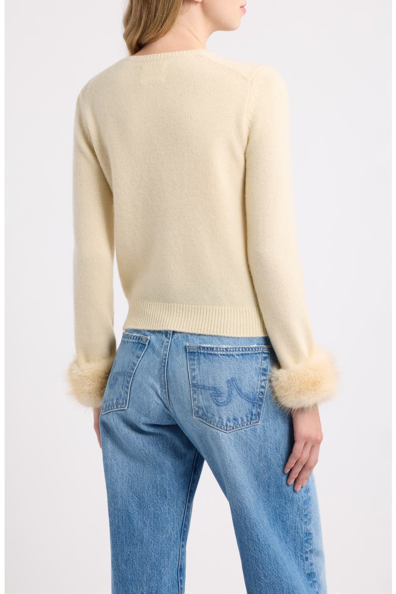Clara Cashmere Cardigan, Alternate, color, VANILLA