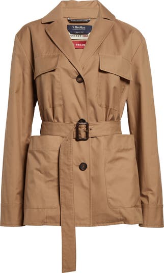 MAX MARA｜JACKETS (GIULIA (19041143 004 / 19041143600 00 Water-repellent cotton belted jacket, camel | 