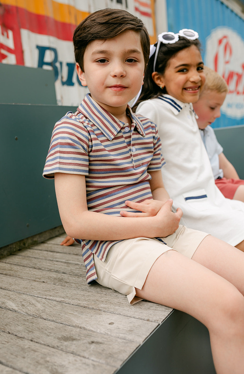Little Paper Kids Archie Polo In Red