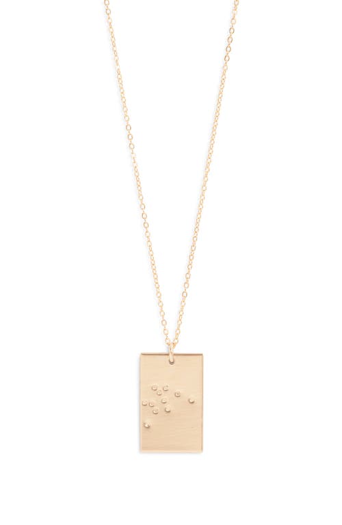 Set & Stones Zodiac Constellation Pendant Necklace In Gold