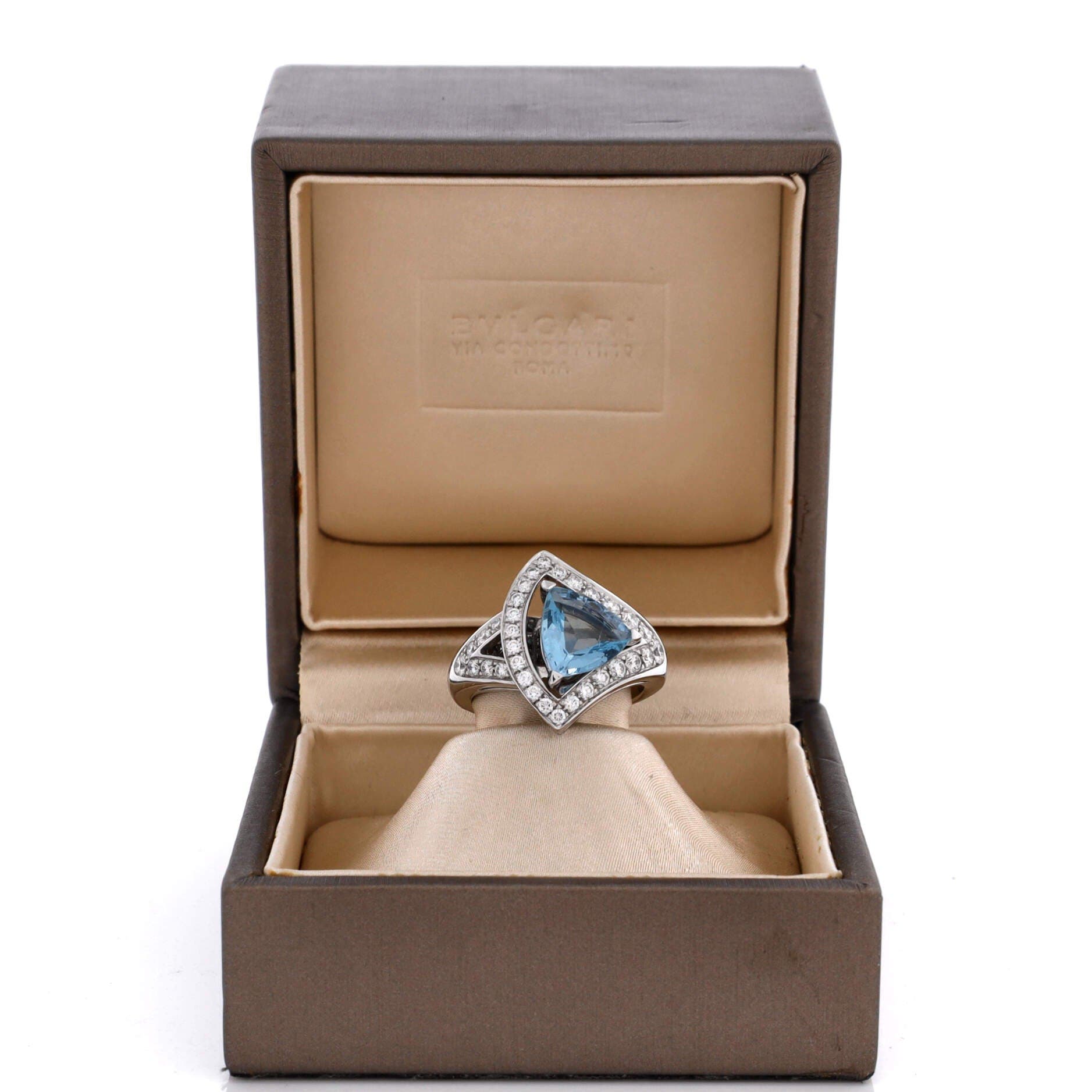 Divas' Dream Openwork Ring 18K White Gold with Diamonds and Aquamarine, Alternate, color, Metallic Gold