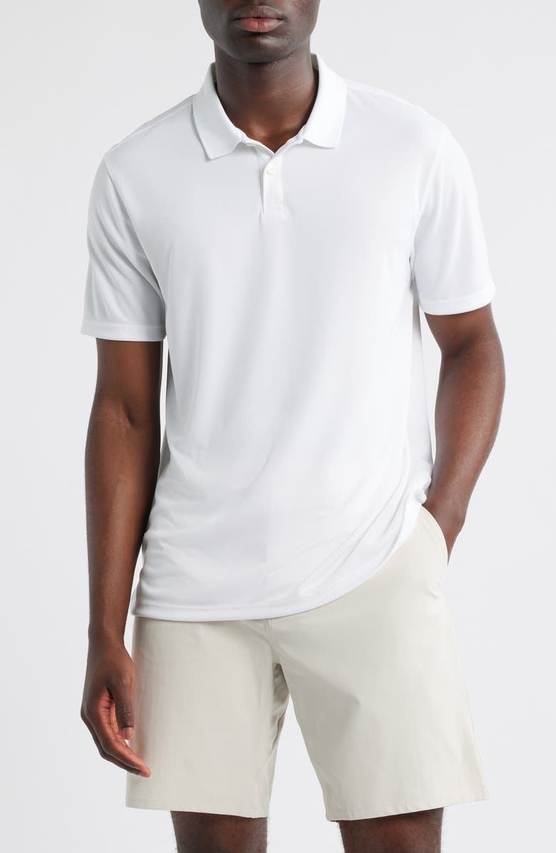 Zella Pitch Piqué Polo, Main, color, White