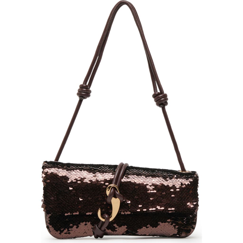 Dolce Vita Alice Shoulder Bag Brown Sequin Stella In Brown