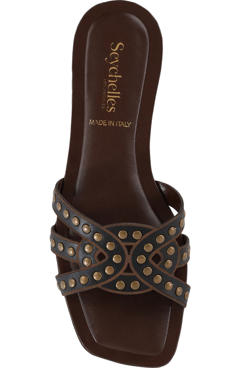 Seychelles Treasure Studded Slide Sandal, Alternate, color, Black