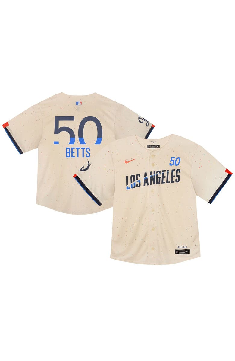 Nike Infant Nike Mookie Betts Cream Los Angeles Dodgers 2024 City Connect Limited Player Jersey, Main, color, Cream
