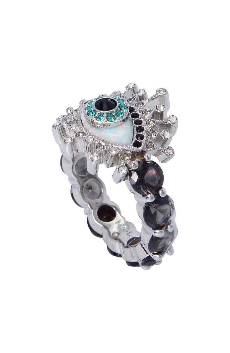 Kurt Geiger London Evil Eye Crystal Cocktail Ring, Alternate, color, 