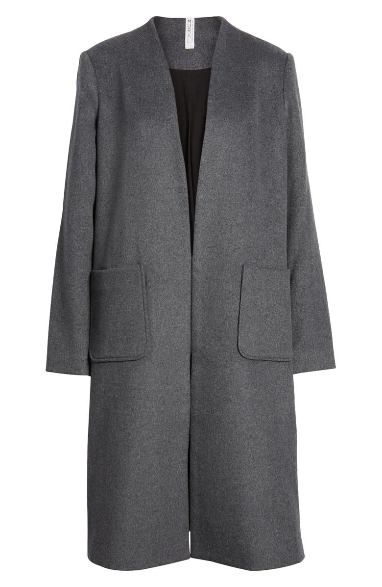 Mural Long Open Front Coat, Main, color, 