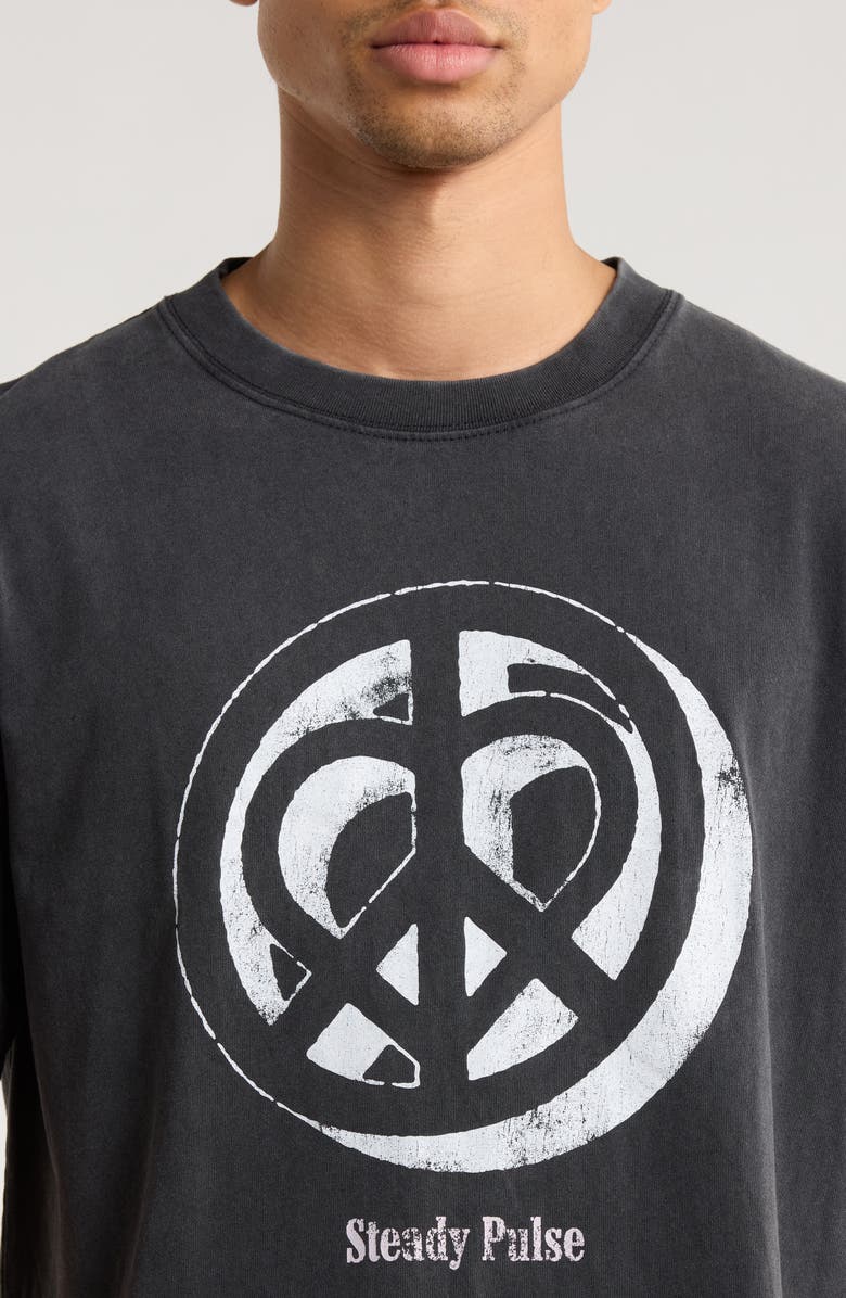 PacSun Steady Pulse Cotton Graphic T-Shirt, Alternate, color, Washed Black