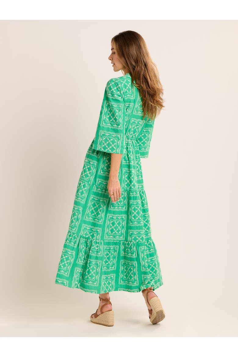 Clarisa Embroidered Maxi Dress, Alternate, color, Green