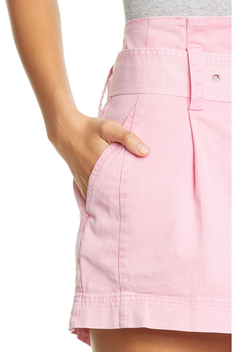 Lena Belted Shorts, Alternate, color, PINK