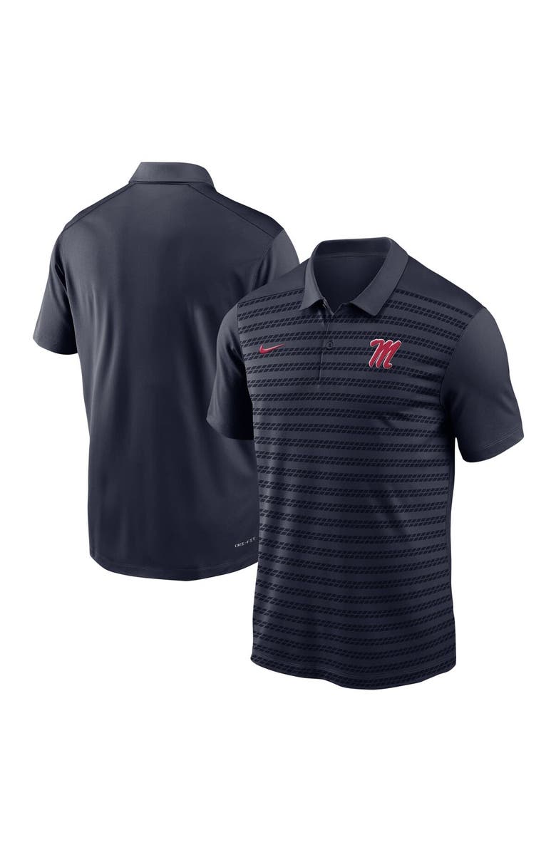 Nike Men's Nike Navy Ole Miss Rebels 2024 Sideline Victory Coaches Performance Polo, Main, color, Navy