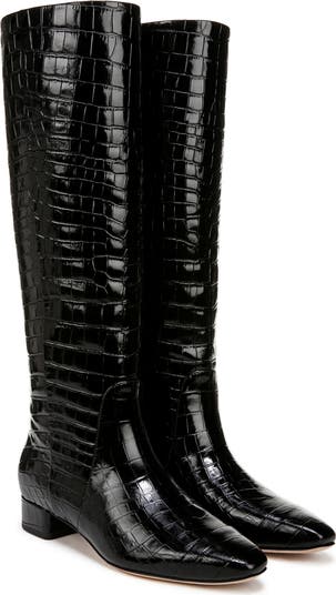 Cecile Croc Embossed Knee High Boot