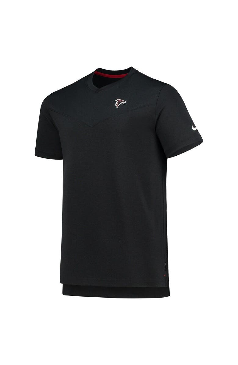 Nike Men's Nike Black Atlanta Falcons Sideline Coach Chevron Lock Up Logo V-Neck Performance T-Shirt, Alternate, color, Black