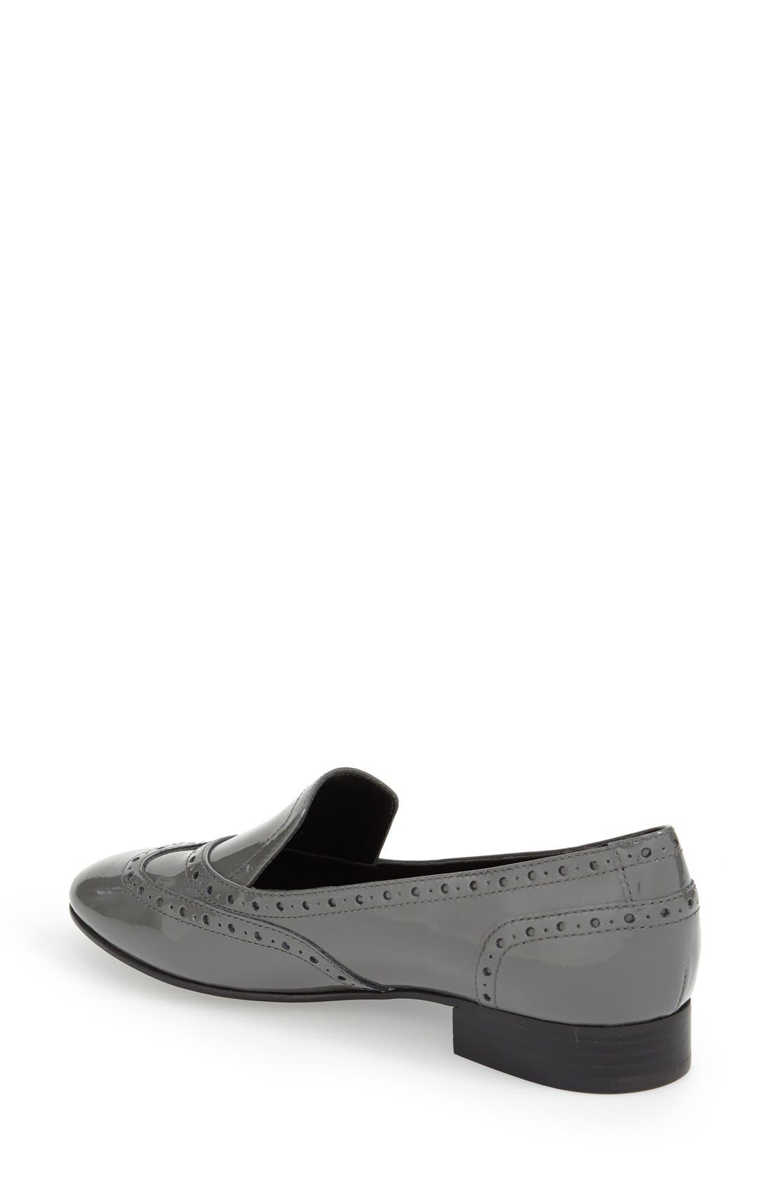 'Octavie' Loafer, Alternate, color, GRAY PATENT LEATHER