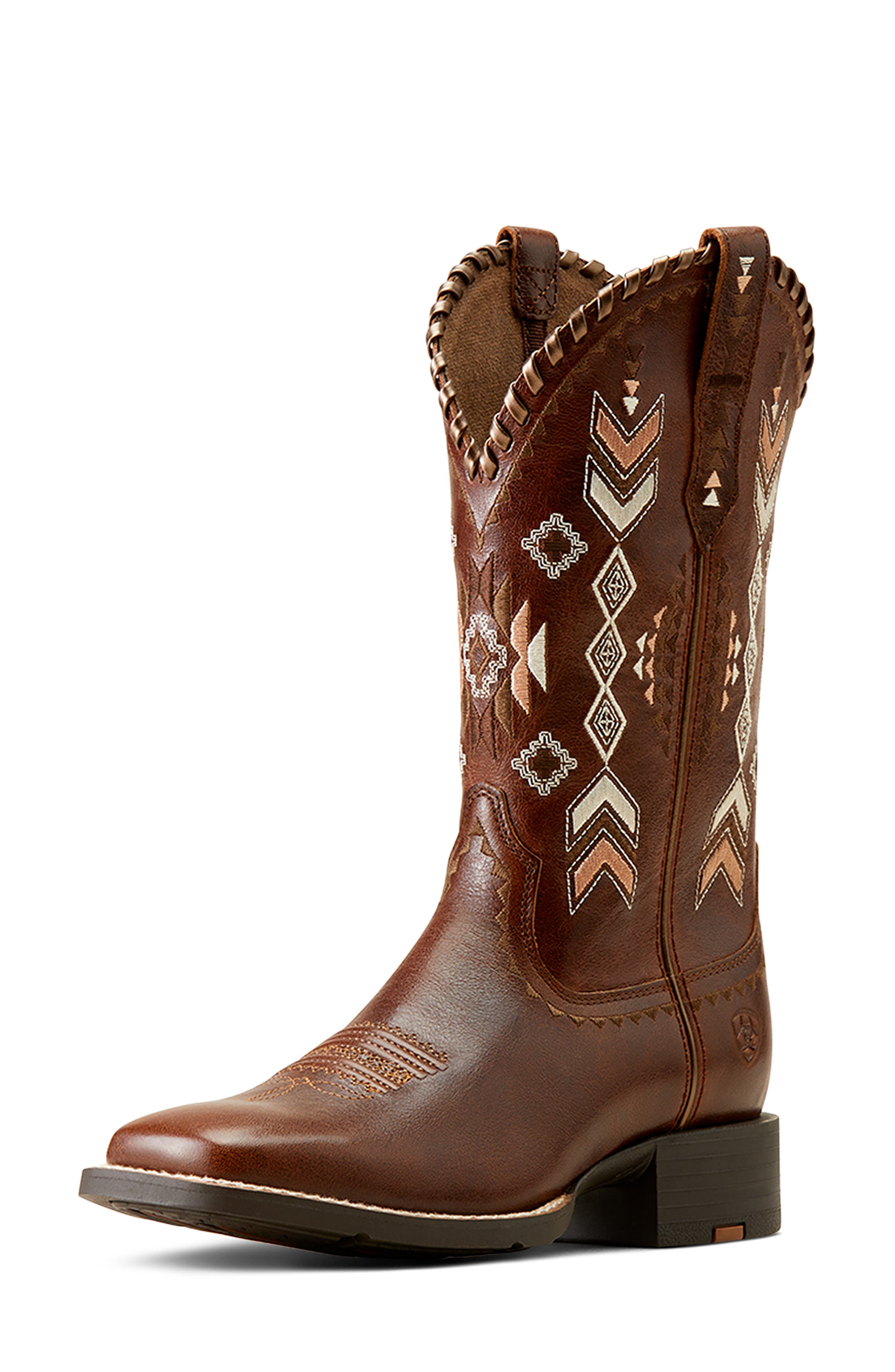 Ariat Round Up Western Boot, Alternate, color, Brown
