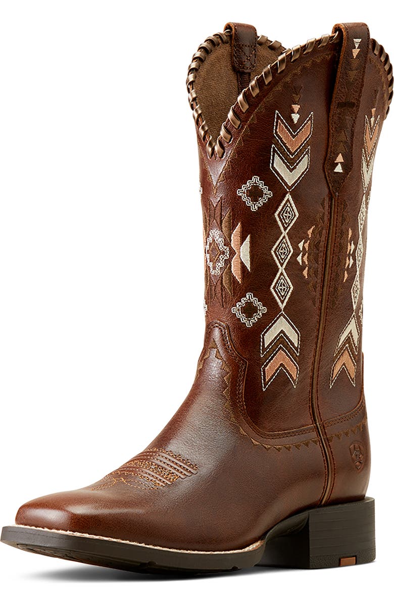 Ariat Round Up Western Boot, Alternate, color, Brown