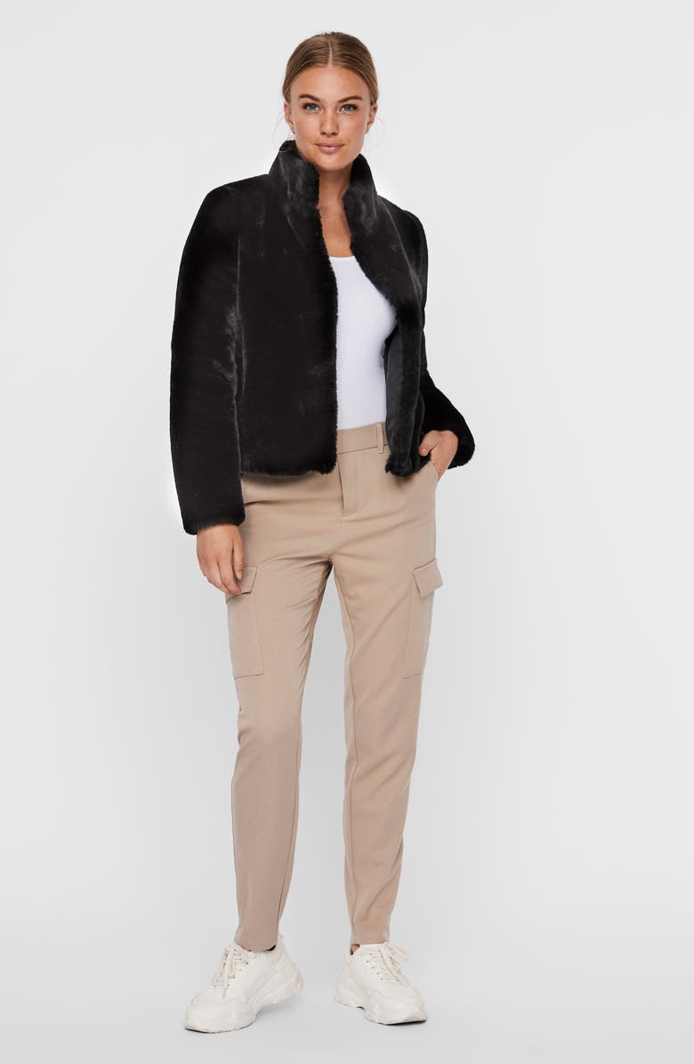 VERO MODA Thea Faux Fur Jacket, Alternate, color,