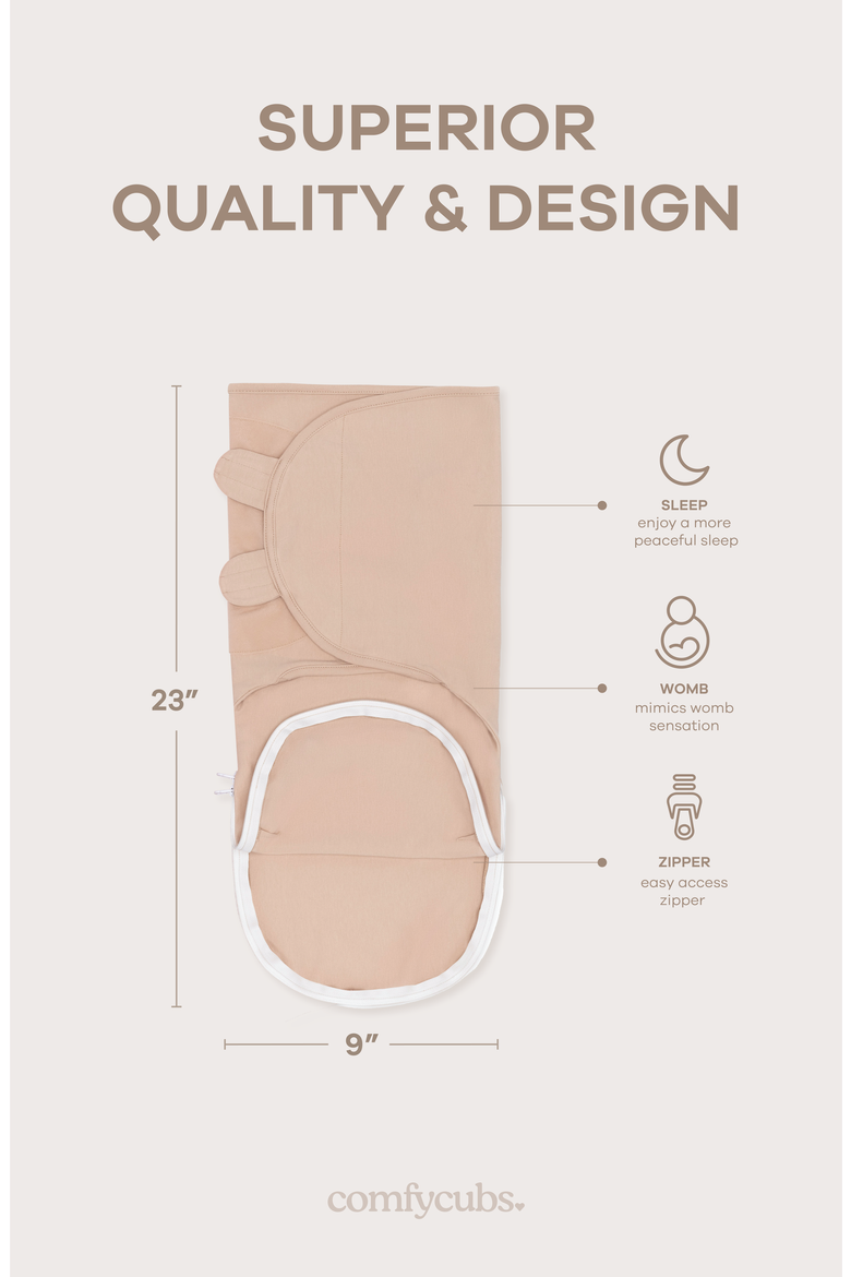 Easy Swaddle Blankets with Zipper, Alternate, color, Light Blush, Blush, Mauve