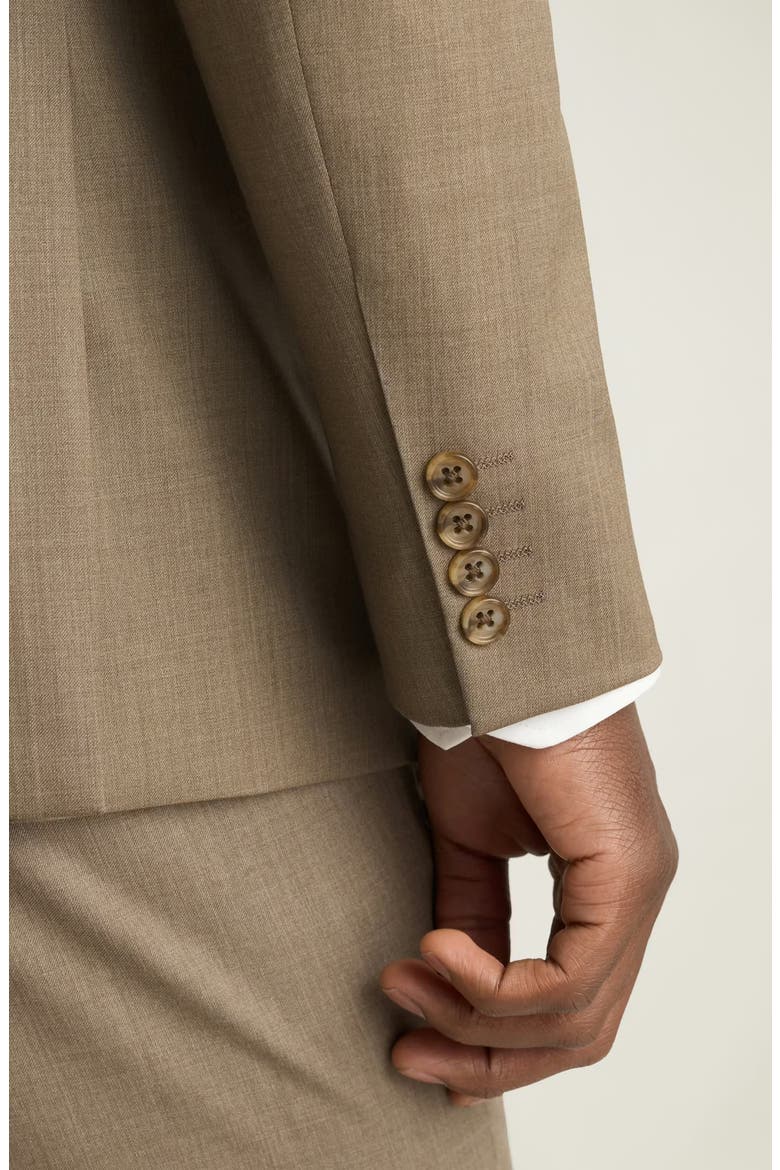 Jetsetter Slim Fit Tan Mélange Stretch Wool Sport Coat, Alternate, color, TAN
