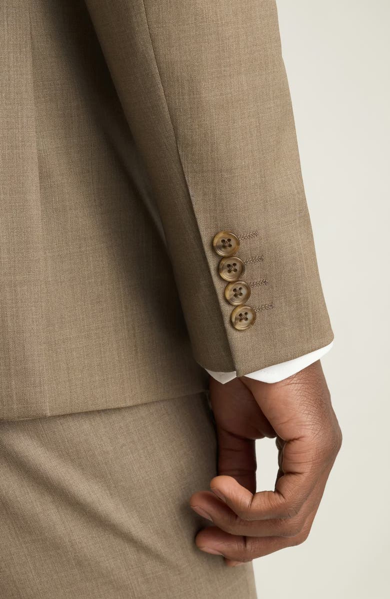 Bonobos Jetsetter Slim Fit Tan Mélange Stretch Wool Sport Coat, Alternate, color, 