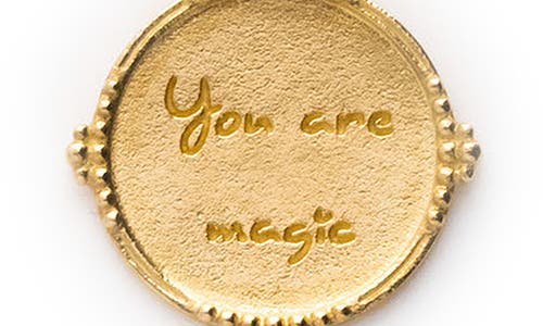 Local Eclectic You Are Magic Solid Gold Coin Charm In Gold