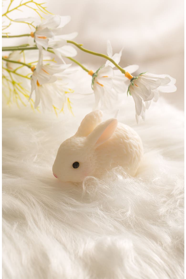 Blushing Bunny Cake Topper Candle, Alternate, color, Lying Down