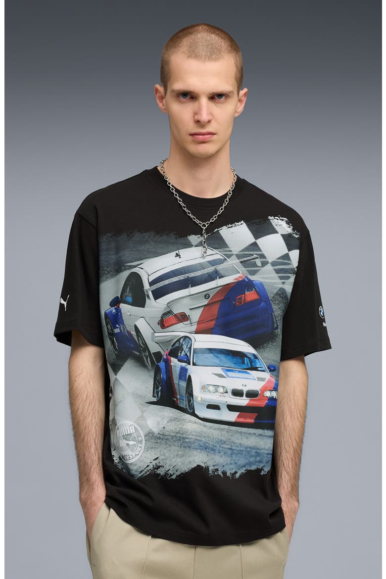BMW M Motorsport Car Cotton Graphic T-Shirt, Alternate, color, PUMA BLACK