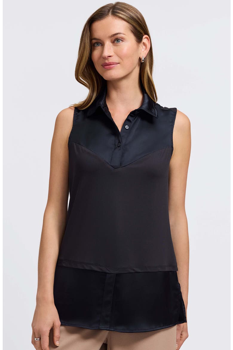 Sasha Sleeveless Layering Tunic, Alternate, color, BLACK