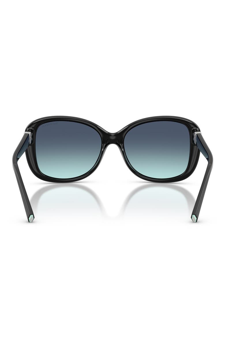 56mm Pillow Sunglasses, Alternate, color, BLACK / AZURE GRADIENT BLUE