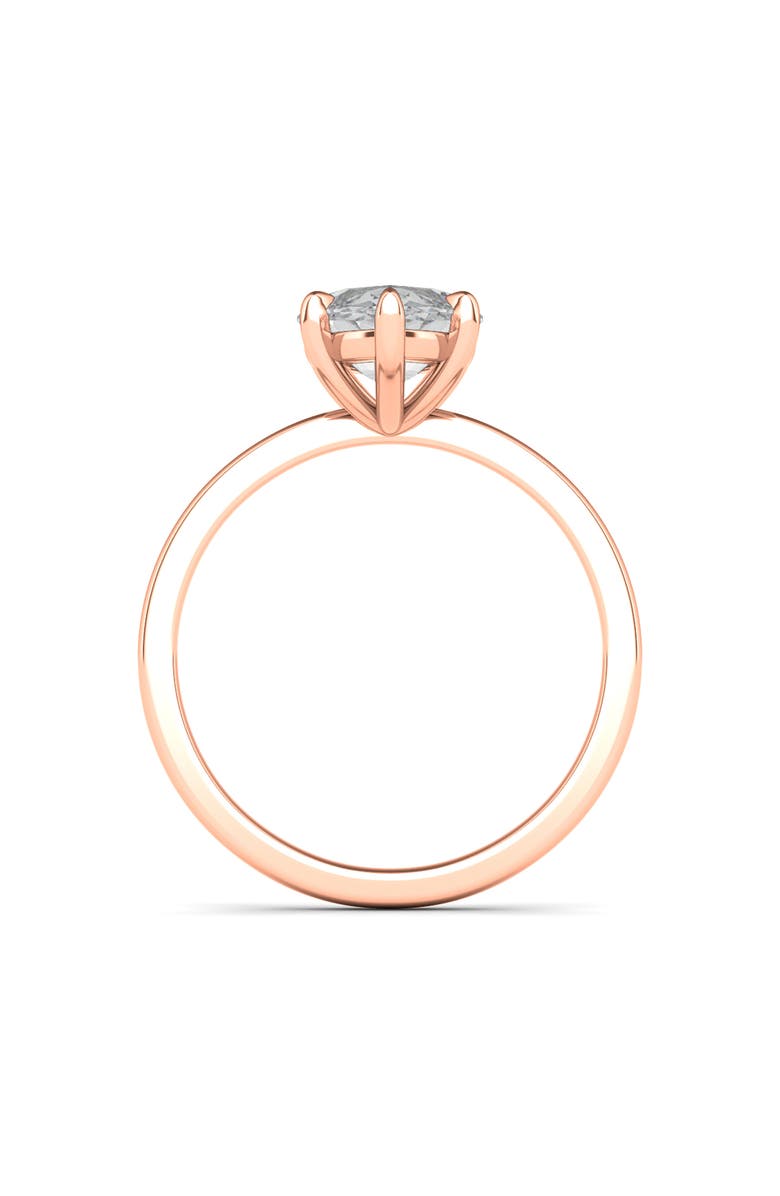 HauteCarat Marquise Cut Lab Created Diamond Ring, Alternate, color, 2.00 Ctw 18K Rose Gold